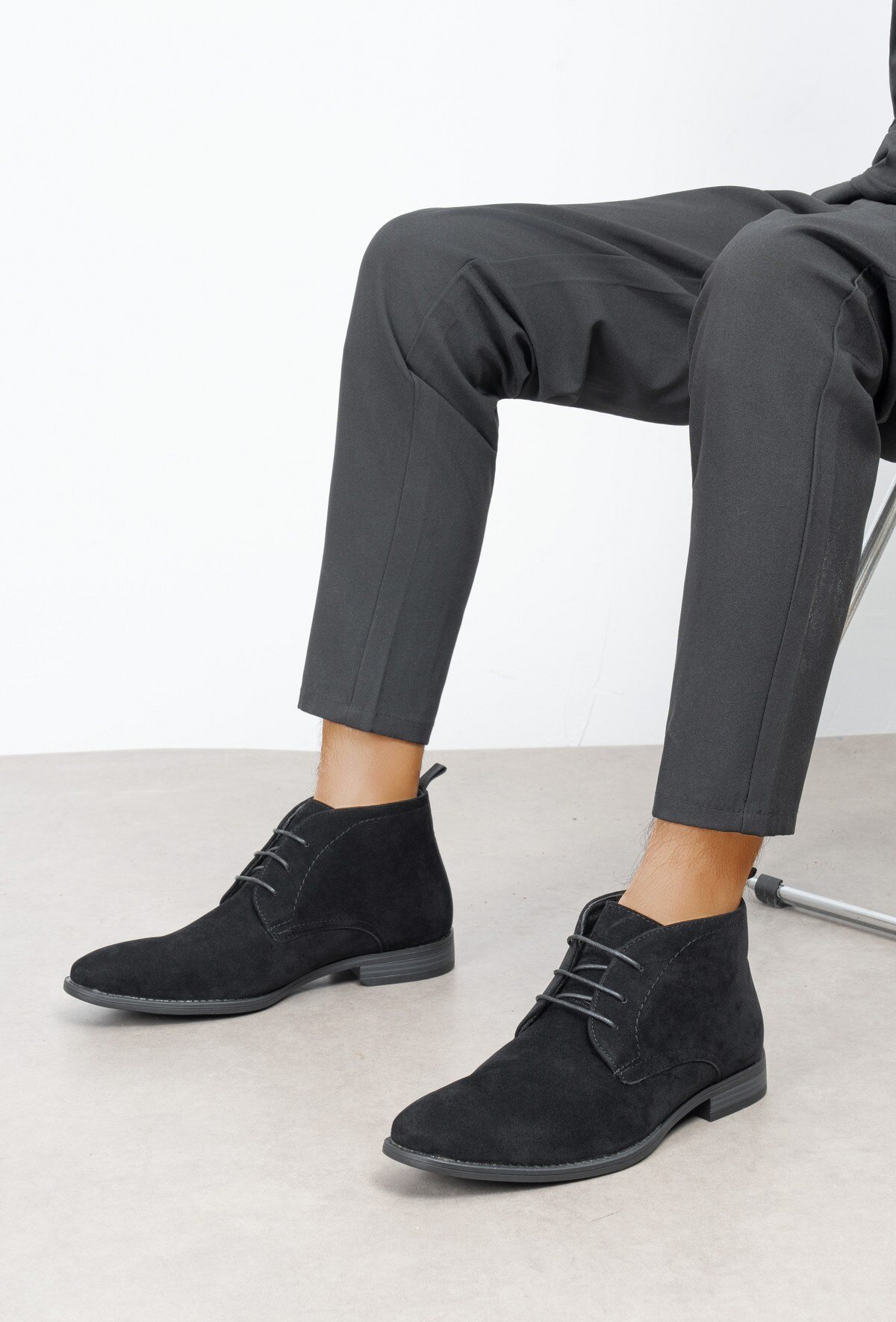 Mayorista C'M Paris - Botas desert de antelina con cordones
