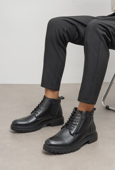 Wholesaler C'M Paris - Lace-up boots with zip and reinforced toe cap Wholesaler C'M Paris - Lace-up boots with zip and reinforced toe cap