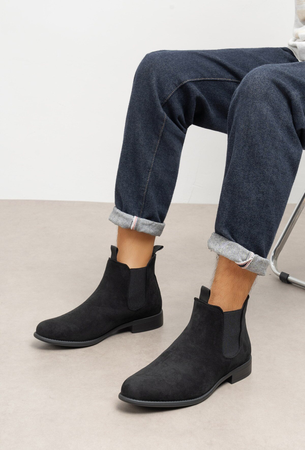 Mayorista C'M Paris - Botines Chelsea de antelina suave