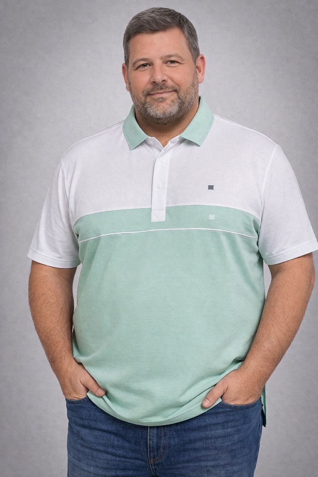 Großhändler MAXWAY - Großes Poloshirt aus Baumwolle/Elastan