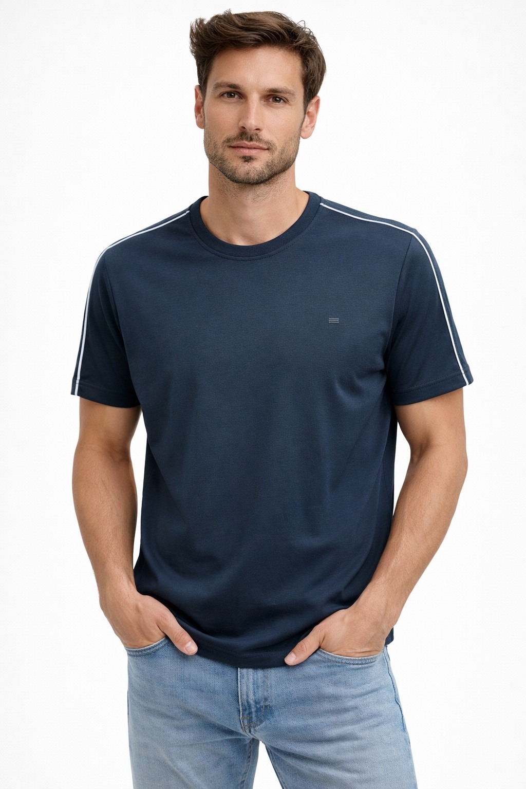 Wholesaler MAXWAY - Round neck cotton/lycra t-shirt