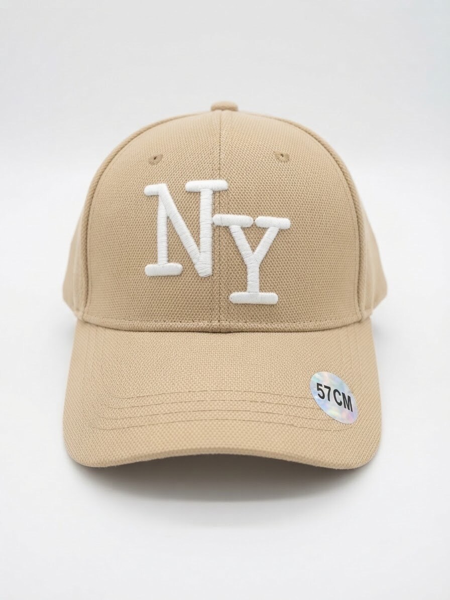 Grossiste Casquette NY - Casquette NY nid d’abeille beige