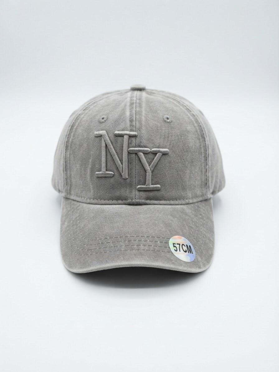 Grossiste Casquette NY - Casquette NY effet vintage gris