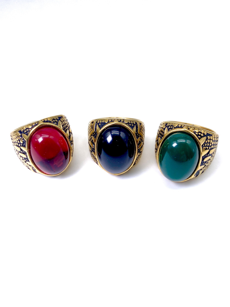 Mayorista Cecile II - Anillo de acero con piedra circonita