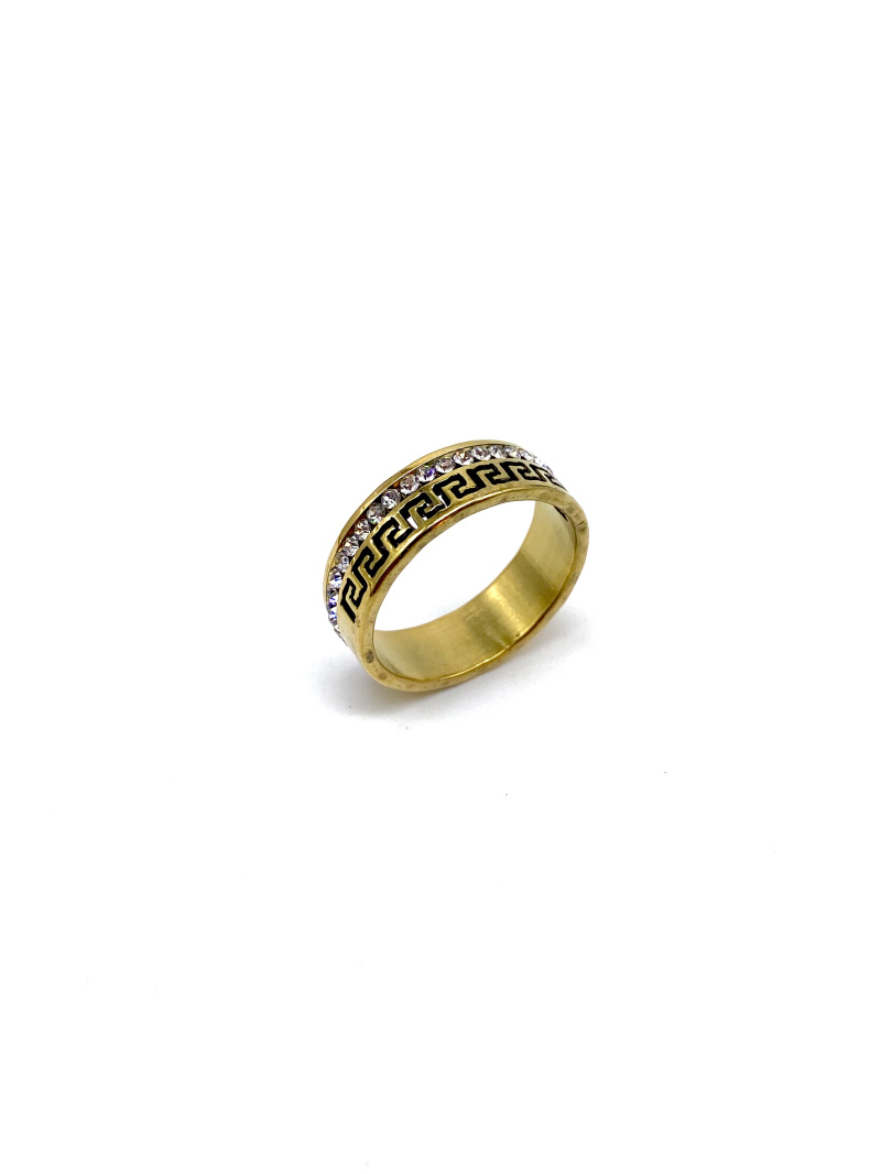 Mayorista Cecile II - Anillo de acero inoxidable con pedrería
