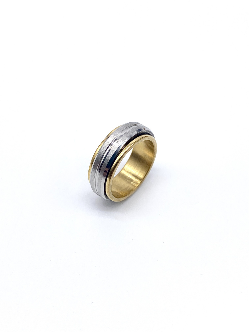 Mayorista Cecile II - Anillo giratorio de acero inoxidable.