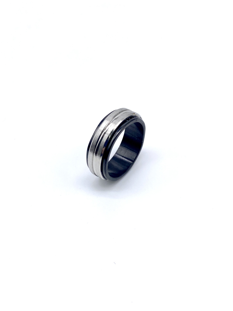 Mayorista Cecile II - Anillo giratorio de acero inoxidable.