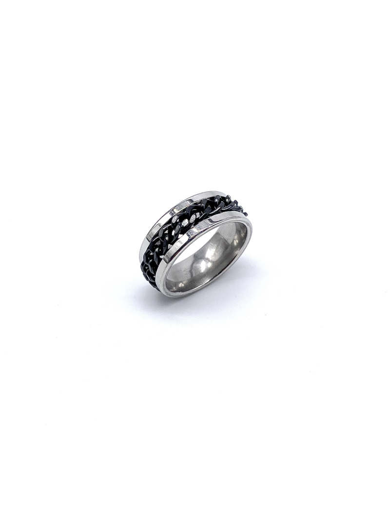 Mayorista Cecile II - Anillo giratorio de acero inoxidable.