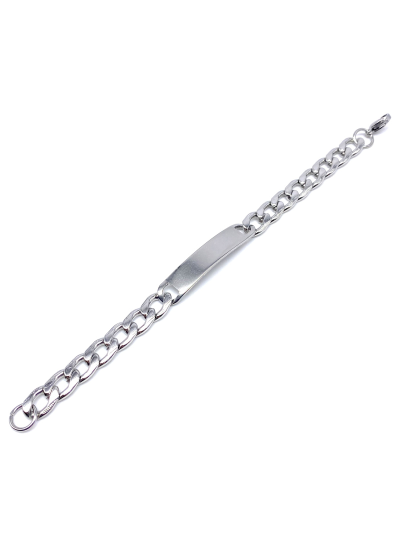 Wholesaler Cecile II - Steel curb chain with engraving plate