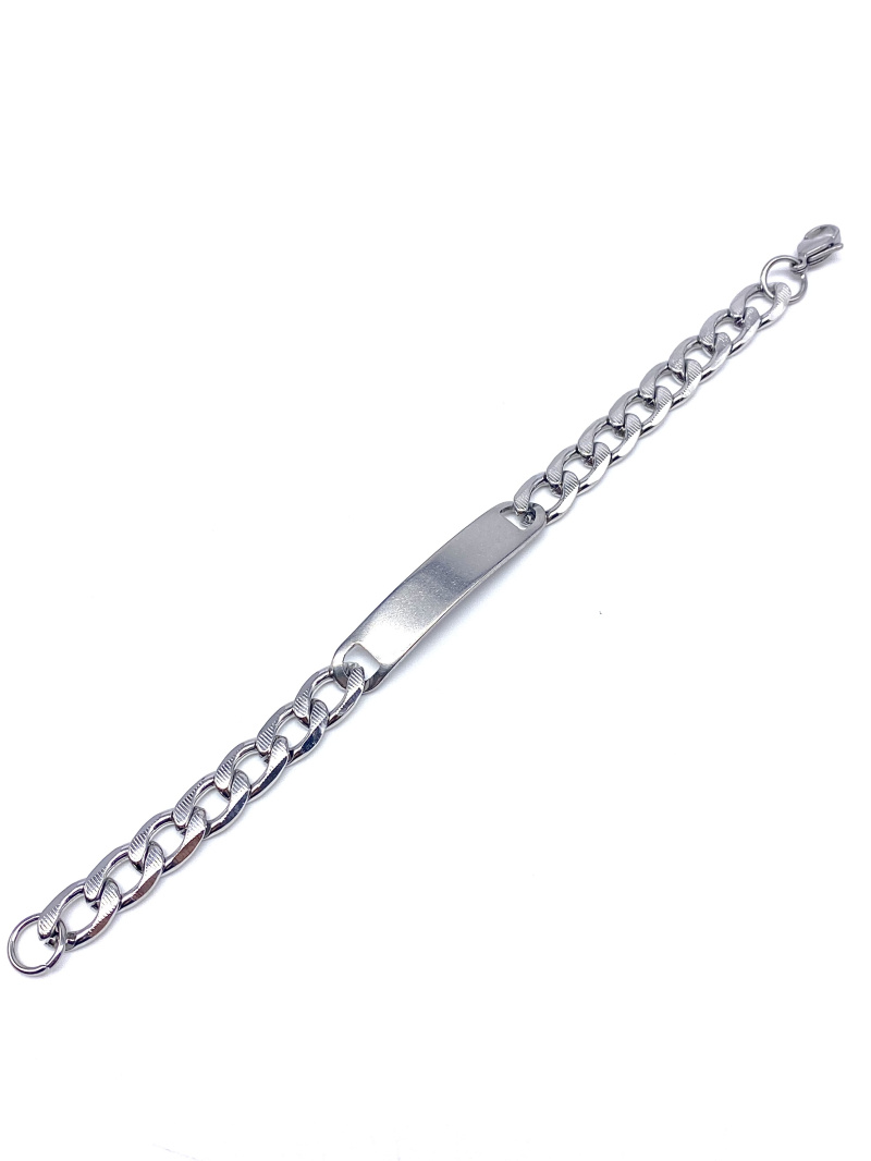 Wholesaler Cecile II - Steel curb chain with engraving plate