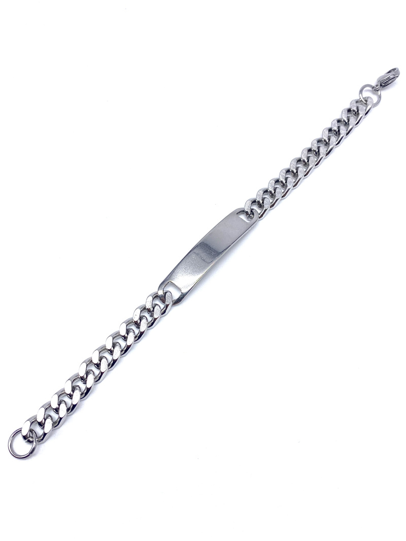 Wholesaler Cecile II - Steel curb chain with engraving plate