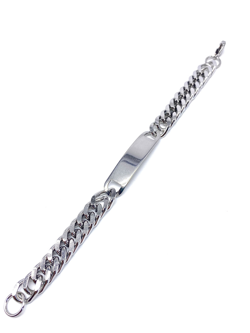 Wholesaler Cecile II - Steel curb chain with engraving plate