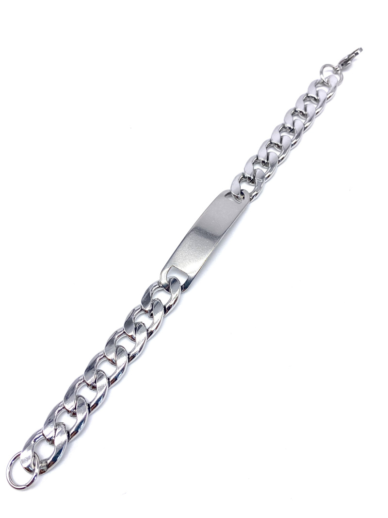 Wholesaler Cecile II - Steel curb chain with engraving plate