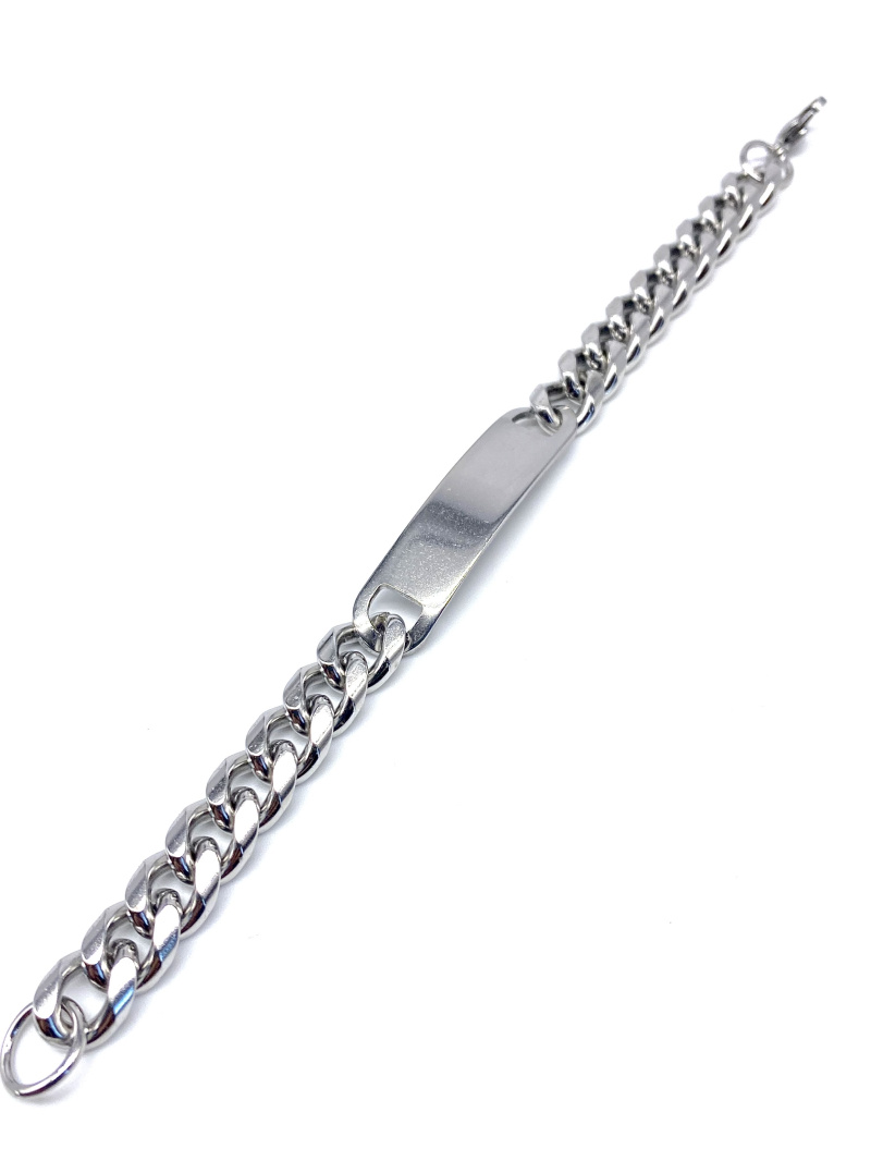 Wholesaler Cecile II - Steel curb chain with engraving plate