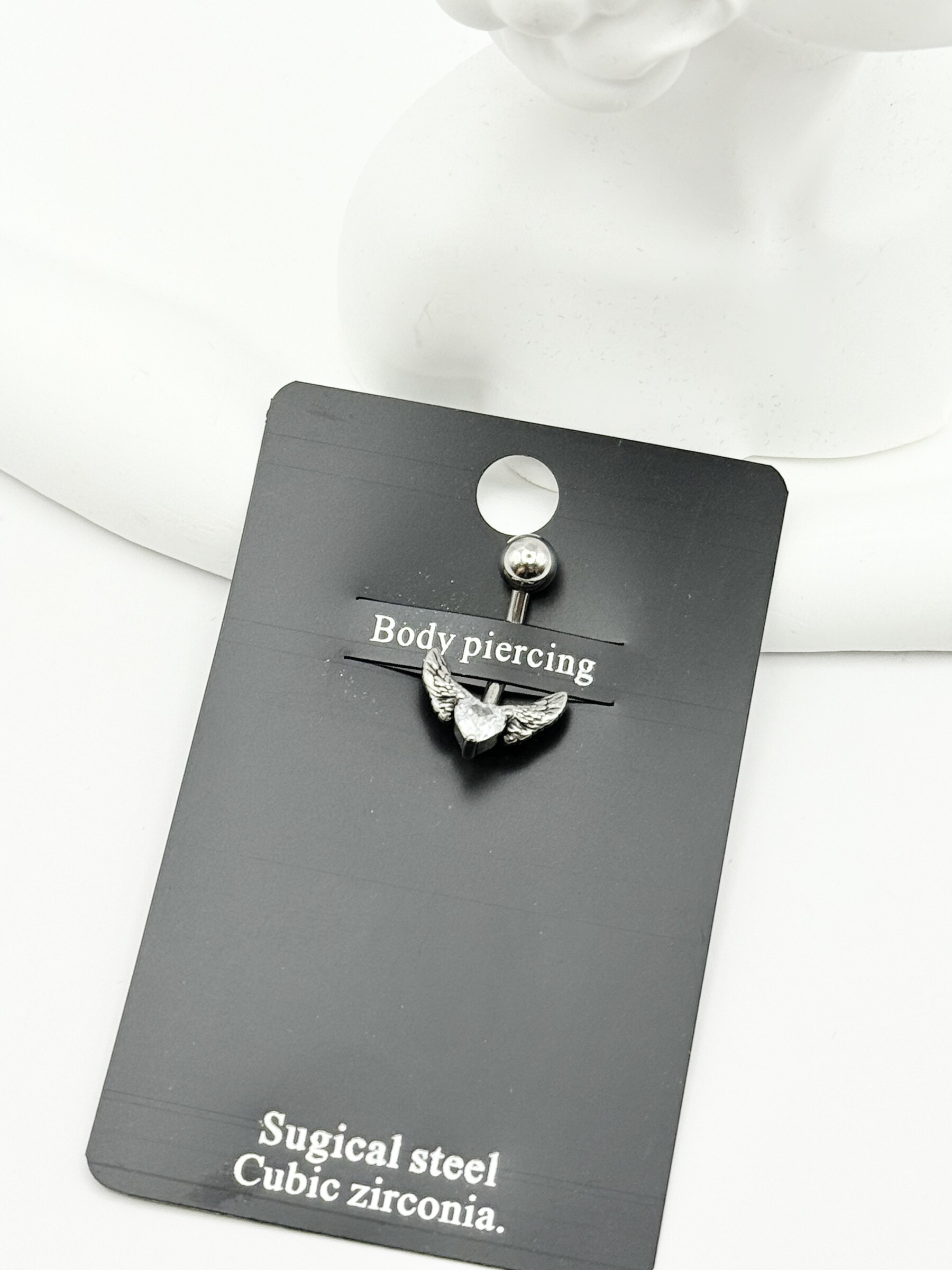 Wholesaler Ceramik - Stainless Steel Belly Button Piercing - Angel Wings