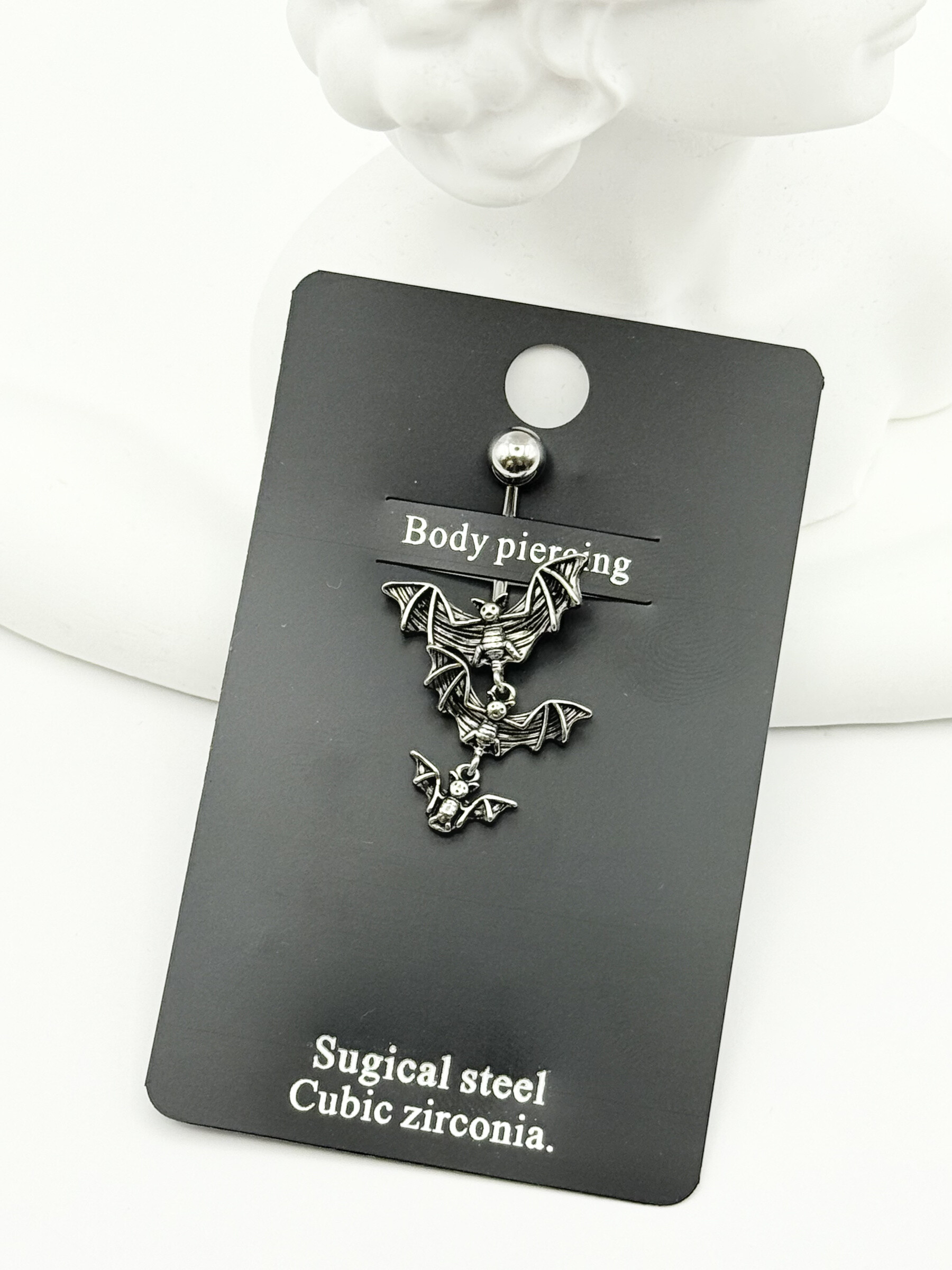Wholesaler Ceramik - Belly button piercing - Heart & drop zircon - Surgical steel