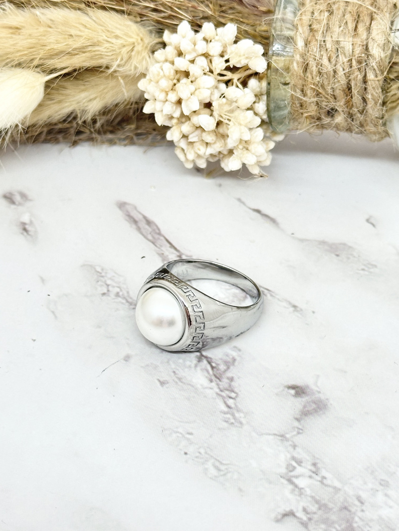 Wholesaler Ceramik - Stainless steel ring Pearl ring