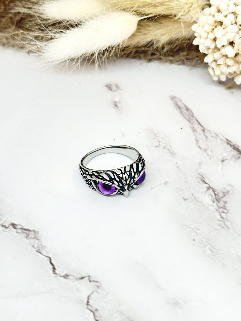 Wholesaler Ceramik - Stainless steel ring Blue tiger pattern ring