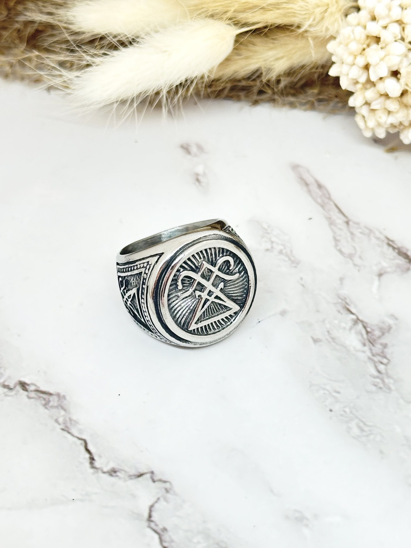 Mayorista Ceramik - Anillo de acero inoxidable Anillo con estampado de tigre azul