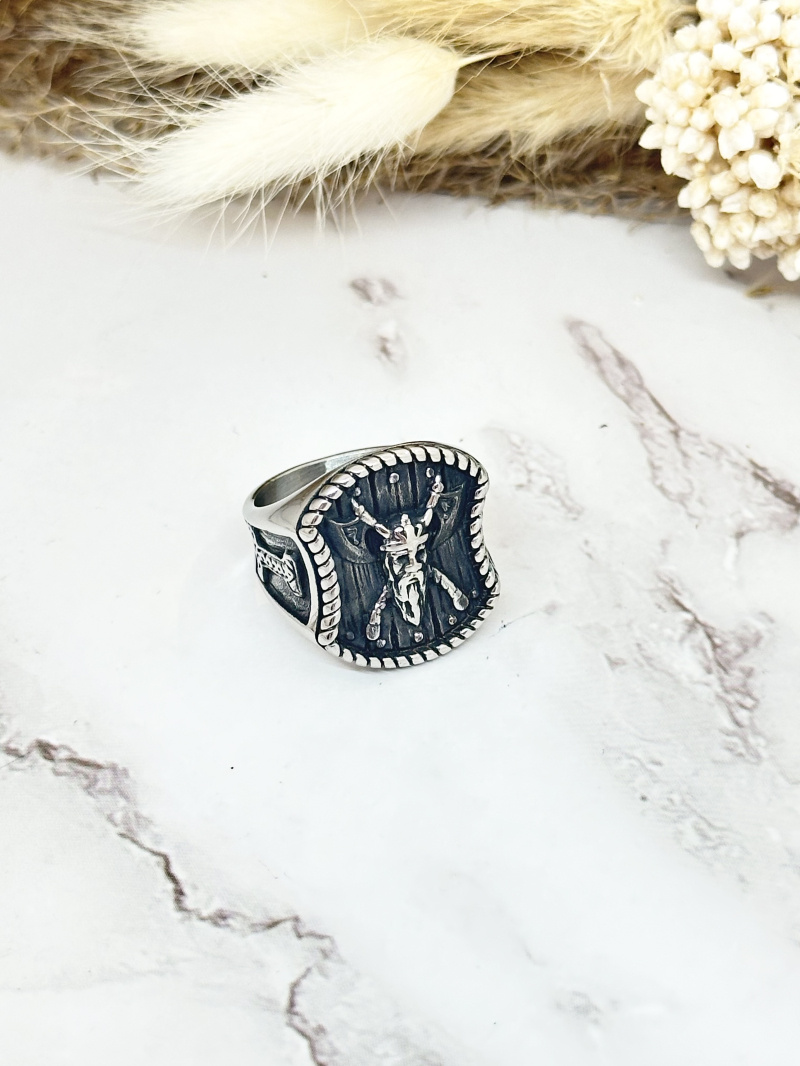 Wholesaler Ceramik - Stainless steel ring Lily cross motif ring