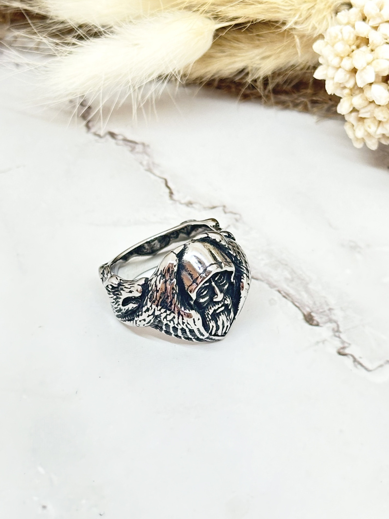 Grossiste Ceramik - Bague acier inoxydable chevalier viking