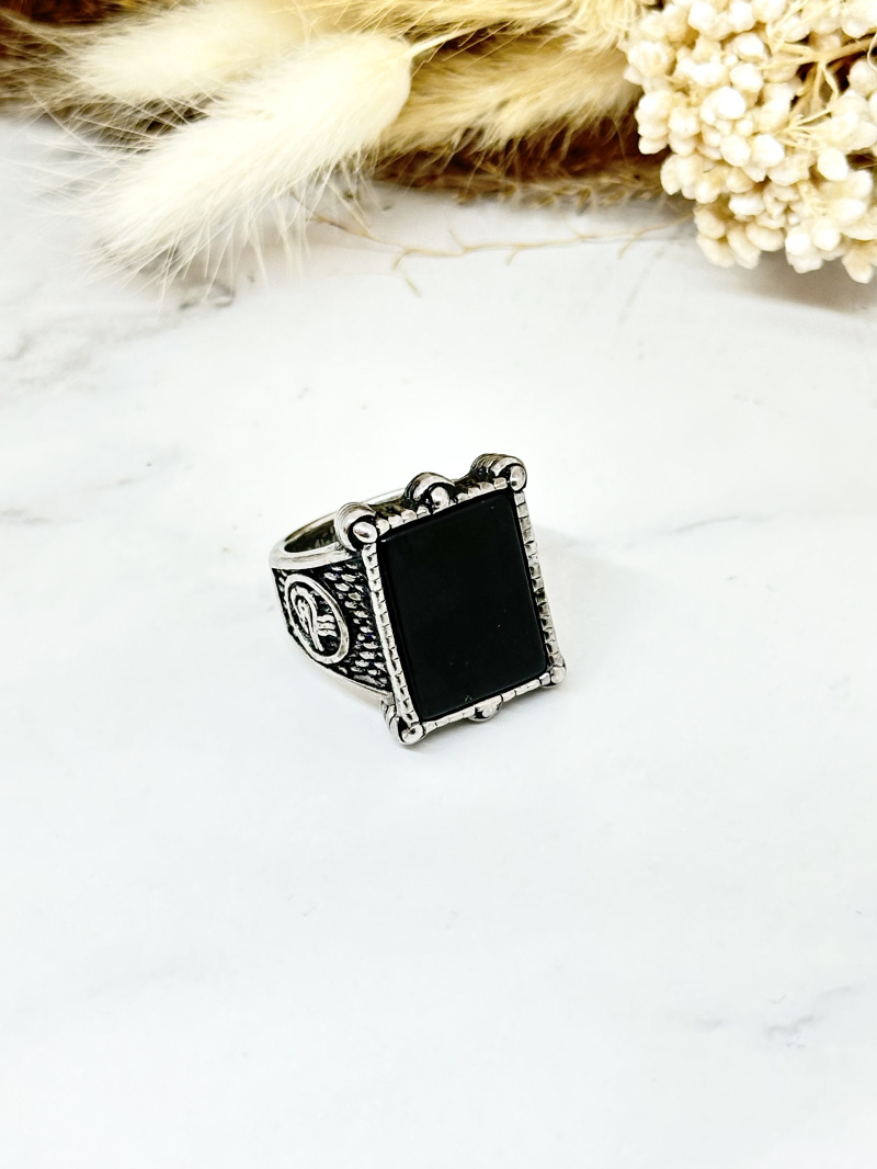 Mayorista Ceramik - Anillo con patrón de tentáculo de pulpo caballero de acero inoxidable