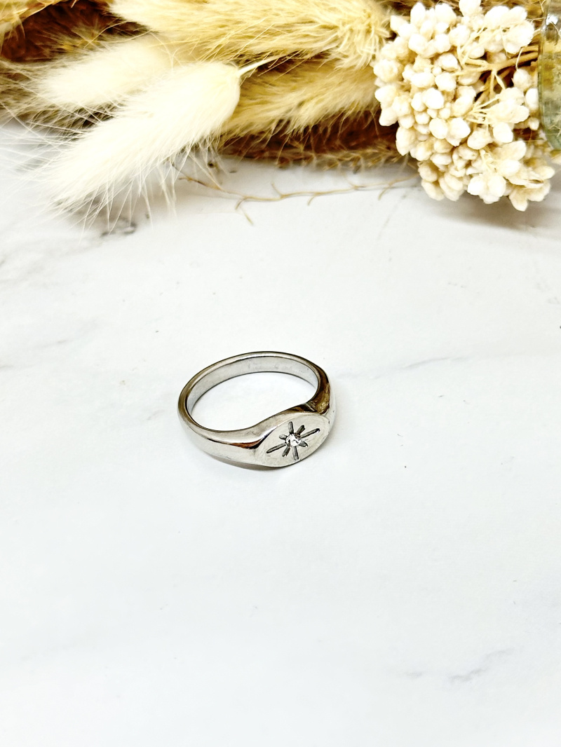 Grossiste Ceramik - Bague acier inoxydable chevalier
