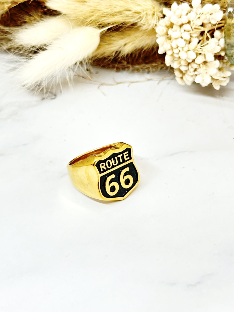 Grossista Ceramik - Anello in acciaio inossidabile cavaliere route 66
