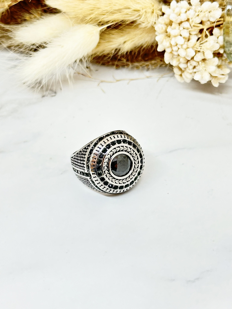 Grossiste Ceramik - Bague acier inoxydable chevalier