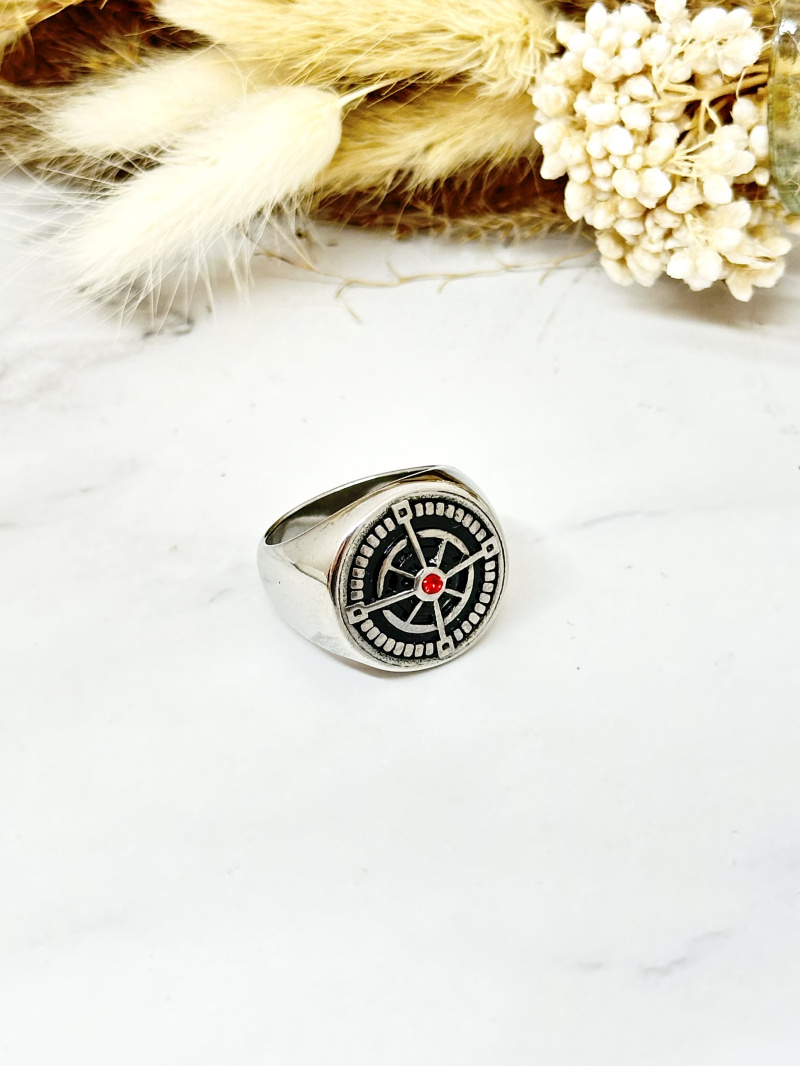 Großhändler Ceramik - Ring aus Edelstahl mit Ritter-Oktopus-Tentakelmuster