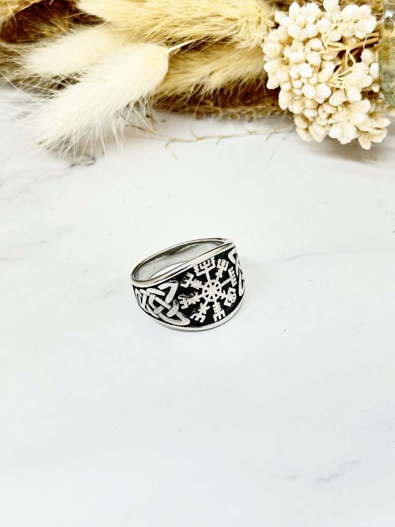 Großhändler Ceramik - Ring aus Edelstahl mit Ritter-Oktopus-Tentakelmuster