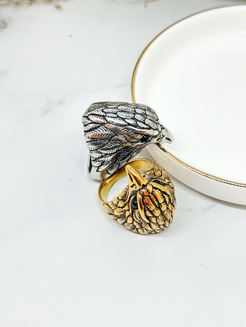 Mayorista Ceramik - Anillo de acero inoxidable caballero águila