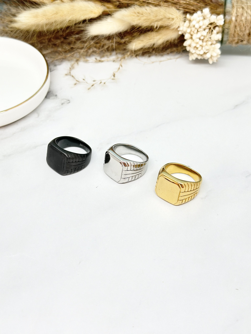 Mayorista Ceramik - Anillo de acero inoxidable, tamaño ligeramente ajustable, esmaltado en color