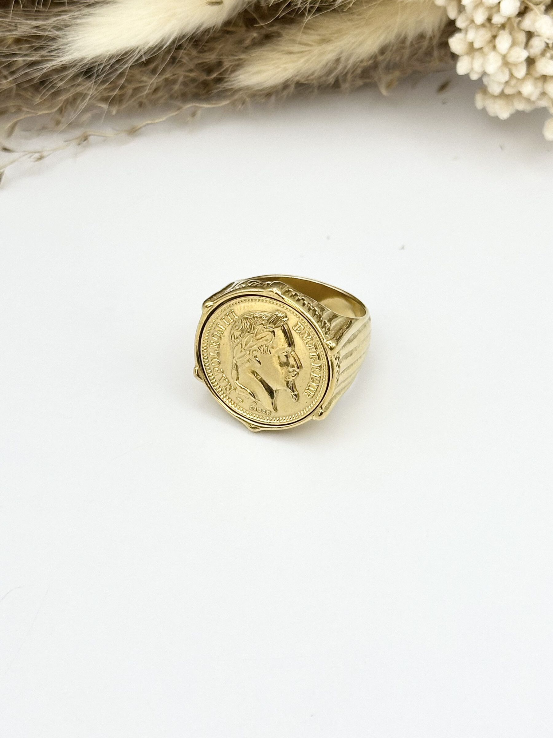 Mayorista Ceramik - Anillo de acero inoxidable con cabeza de Napoleón