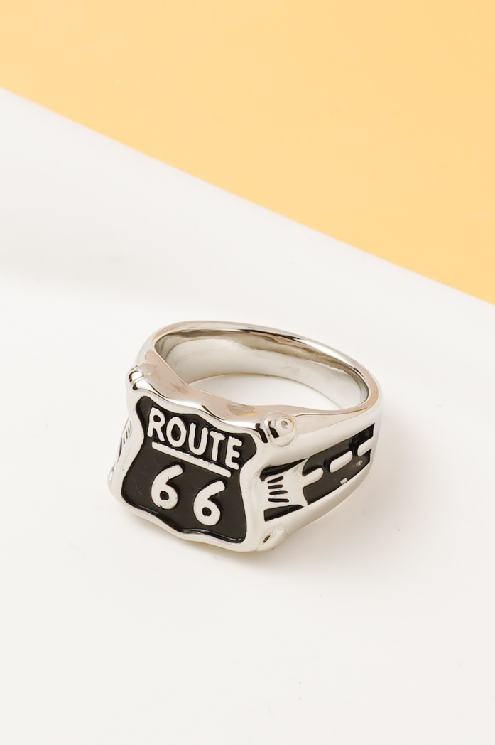 Großhändler Ceramik - Herrenring Route 66 – Edelstahl (US-Größe 8-14 / FR 57-72)