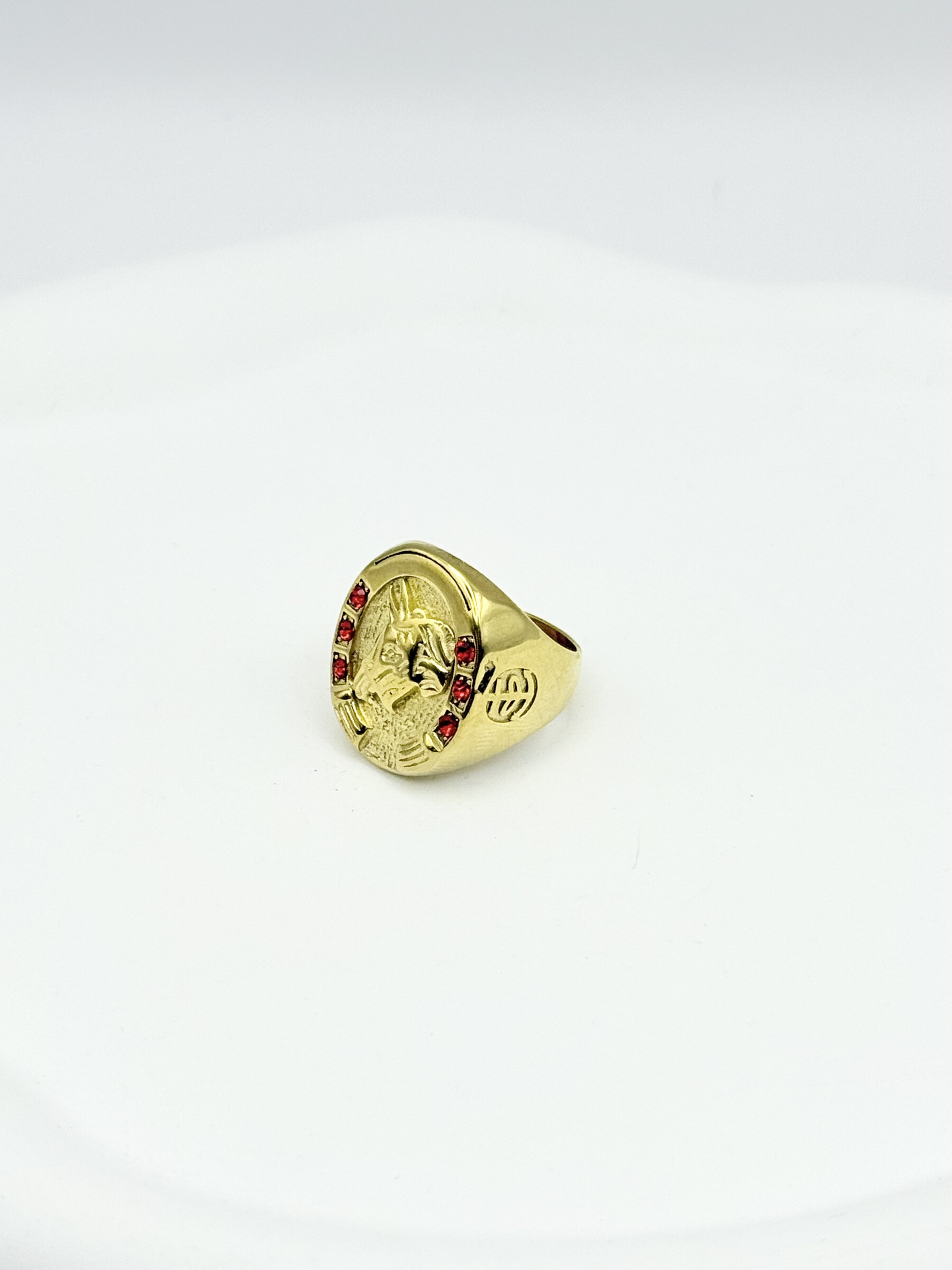 Wholesaler Ceramik - Horse rider in golden steel red rhinestone teen boy boy