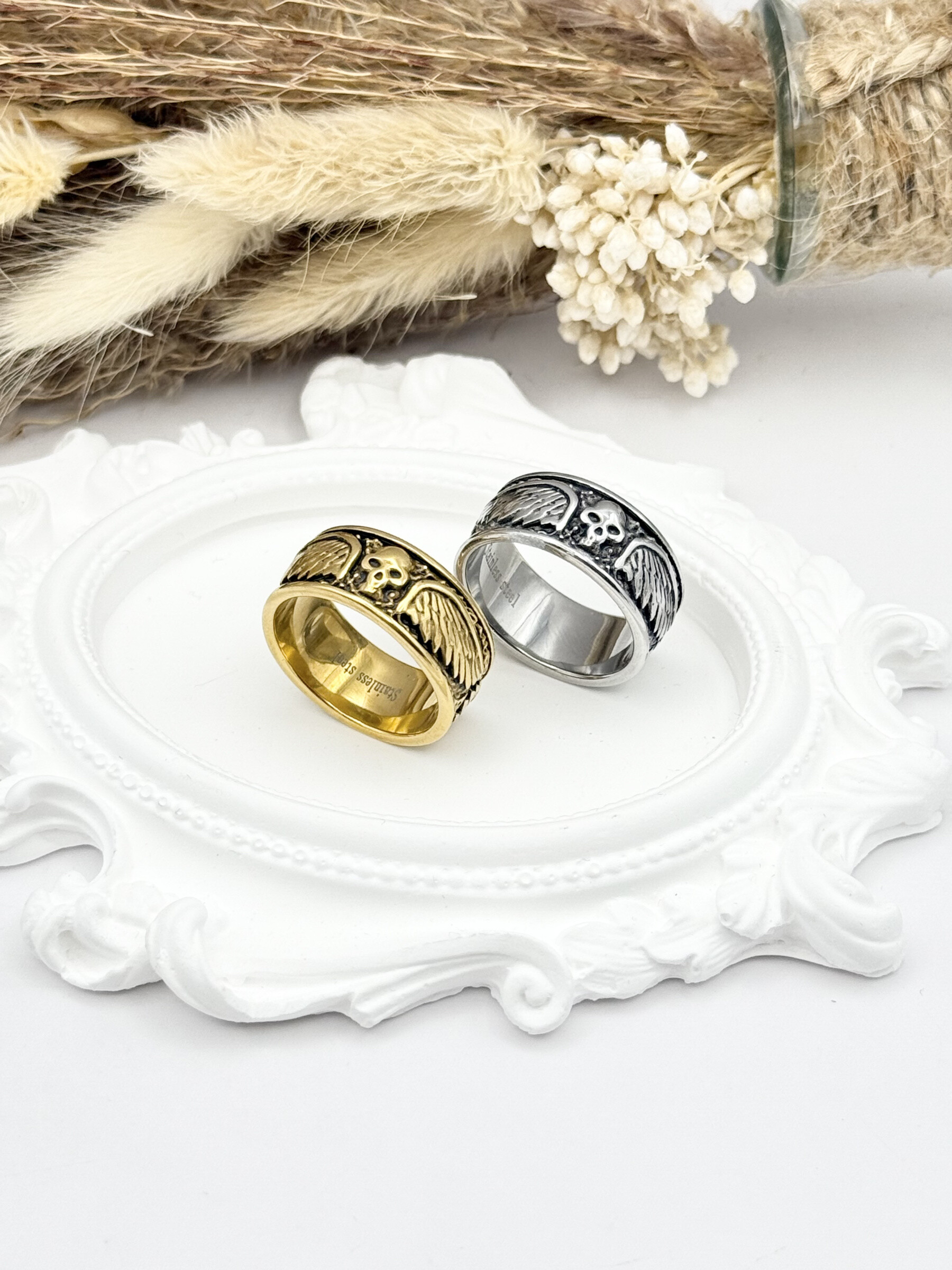 Mayorista Ceramik - Anillo de acero inoxidable con piedra de circonio