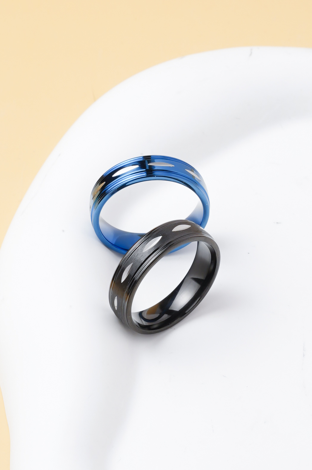 Wholesaler Ceramik - Men's blue stainless steel ring – US sizes 6–16 / FR 52–76 – Modern design