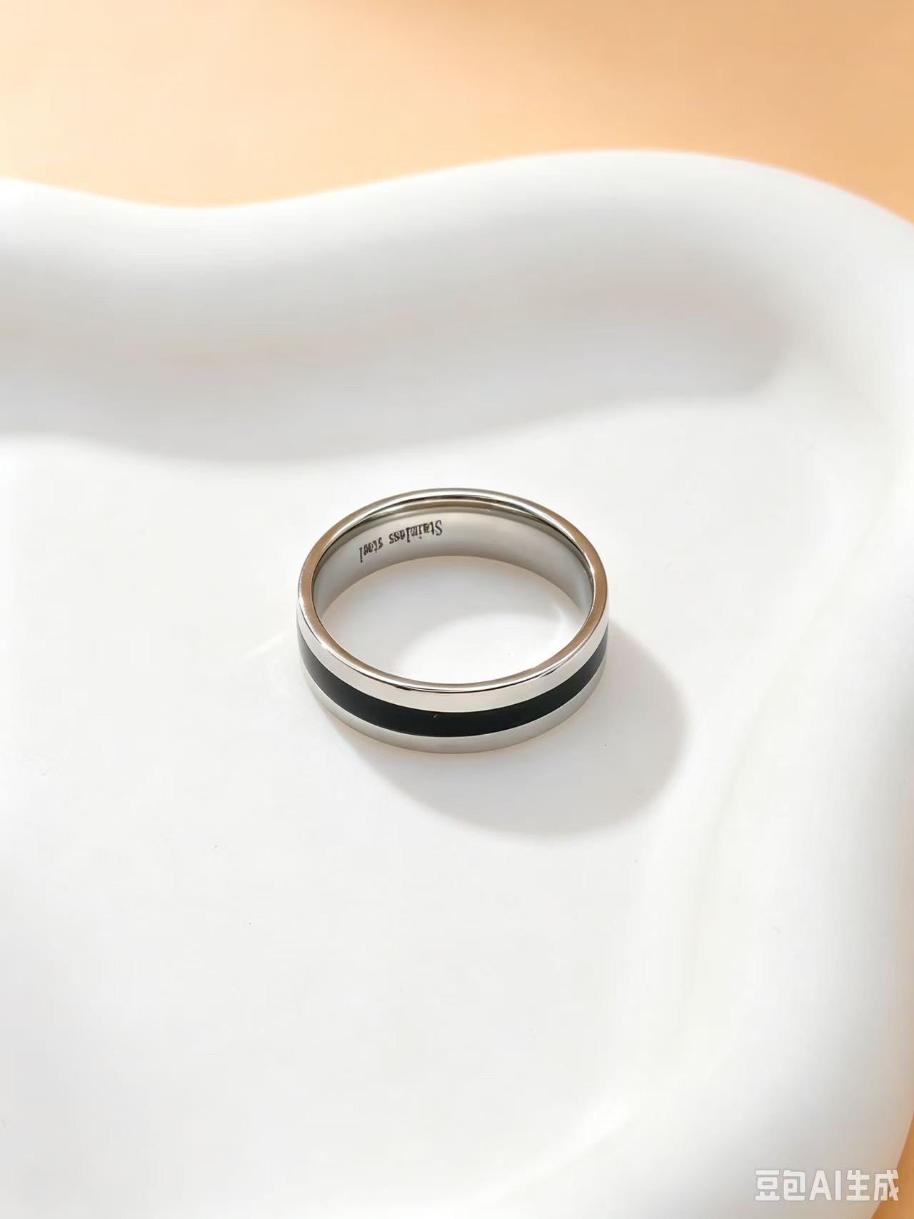 Grossiste Ceramik - Bague acier inoxydable bande noire minimaliste | Modèle unisexe chic Grossiste Ceramik - Bague acier inoxydable bande noire minimaliste | Modèle unisexe chic