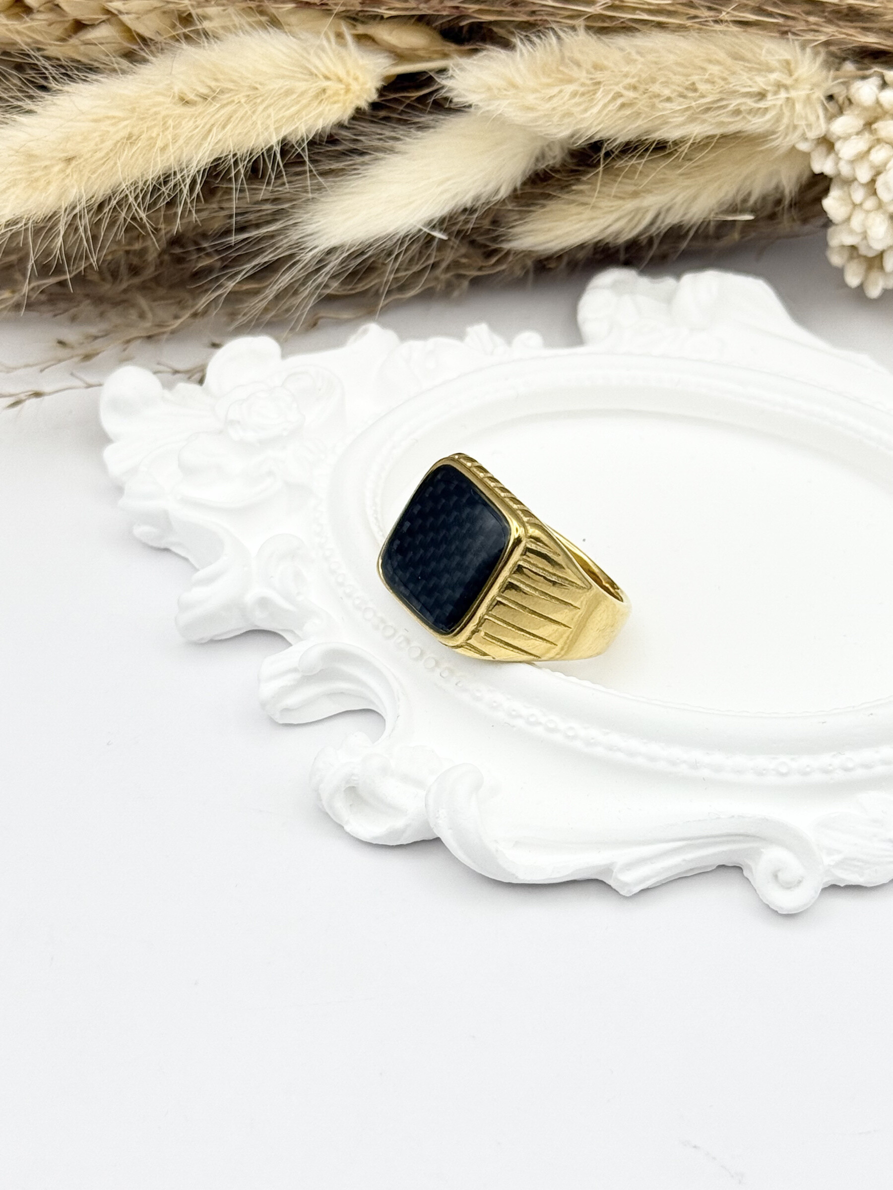 Mayorista Ceramik - Anillo de acero inoxidable con piedra de circonio