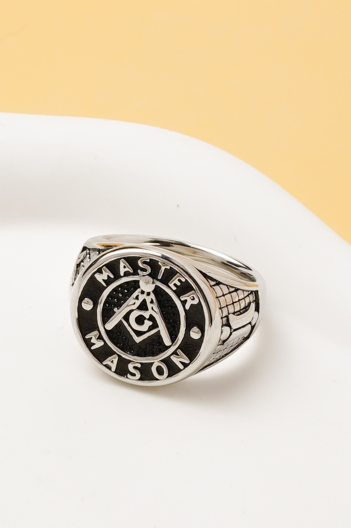 Wholesaler Ceramik - Men's Master Mason Ring – Freemason Signet – Stainless Steel – Size US 7-13 / FR 55-70