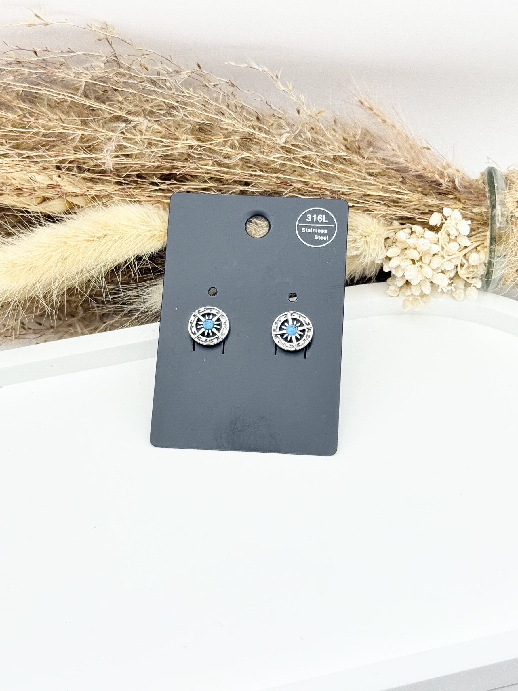 Grossiste Ceramik - Boucles d'oreilles/piercings en acier inoxydable 316L avec fermeture à vis