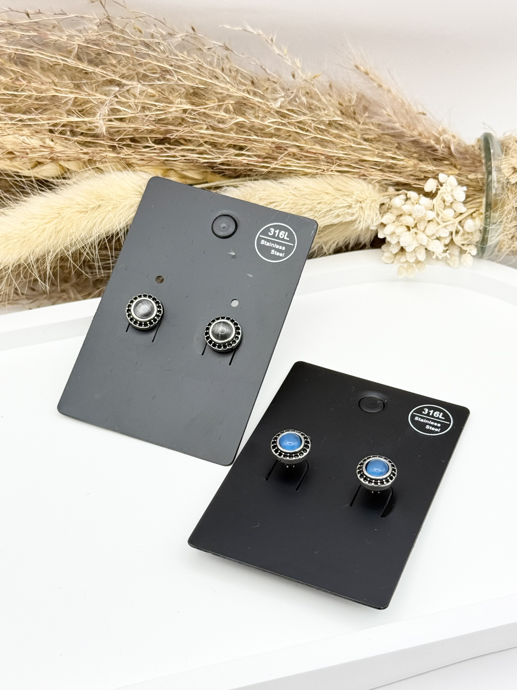 Grossiste Ceramik - Boucles d'oreilles/piercings en acier inoxydable 316L avec fermeture à vis