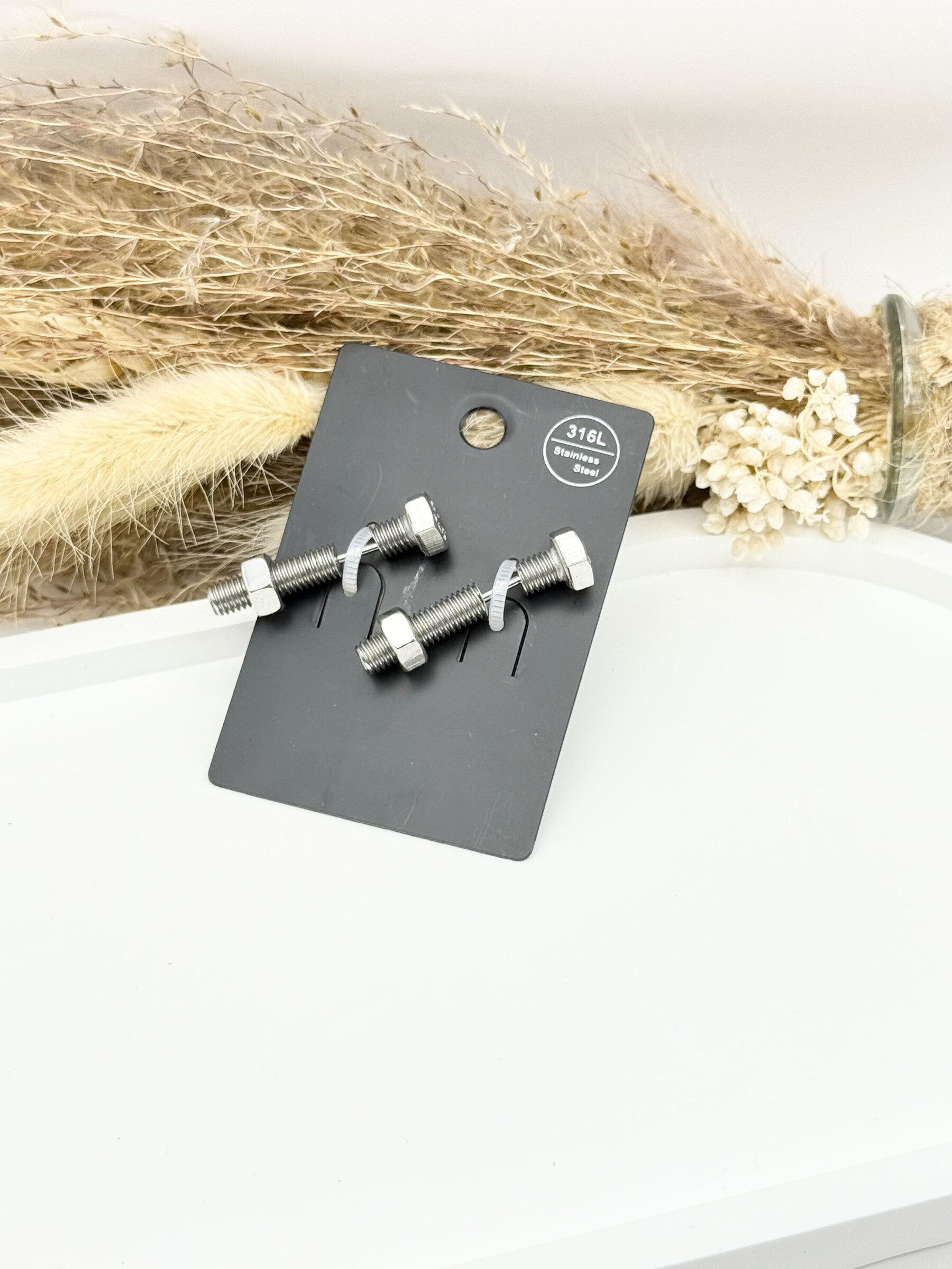Grossiste Ceramik - Boucles d'oreilles/piercings en acier inoxydable 316L avec fermeture à vis