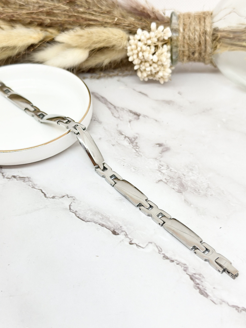 Wholesaler Ceramik - Stainless steel curb bracelet with personalized engraving plate
