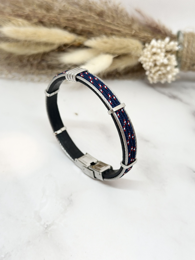 Grossiste Ceramik - Bracelet en Cuir et Acier Inoxydable avec câble