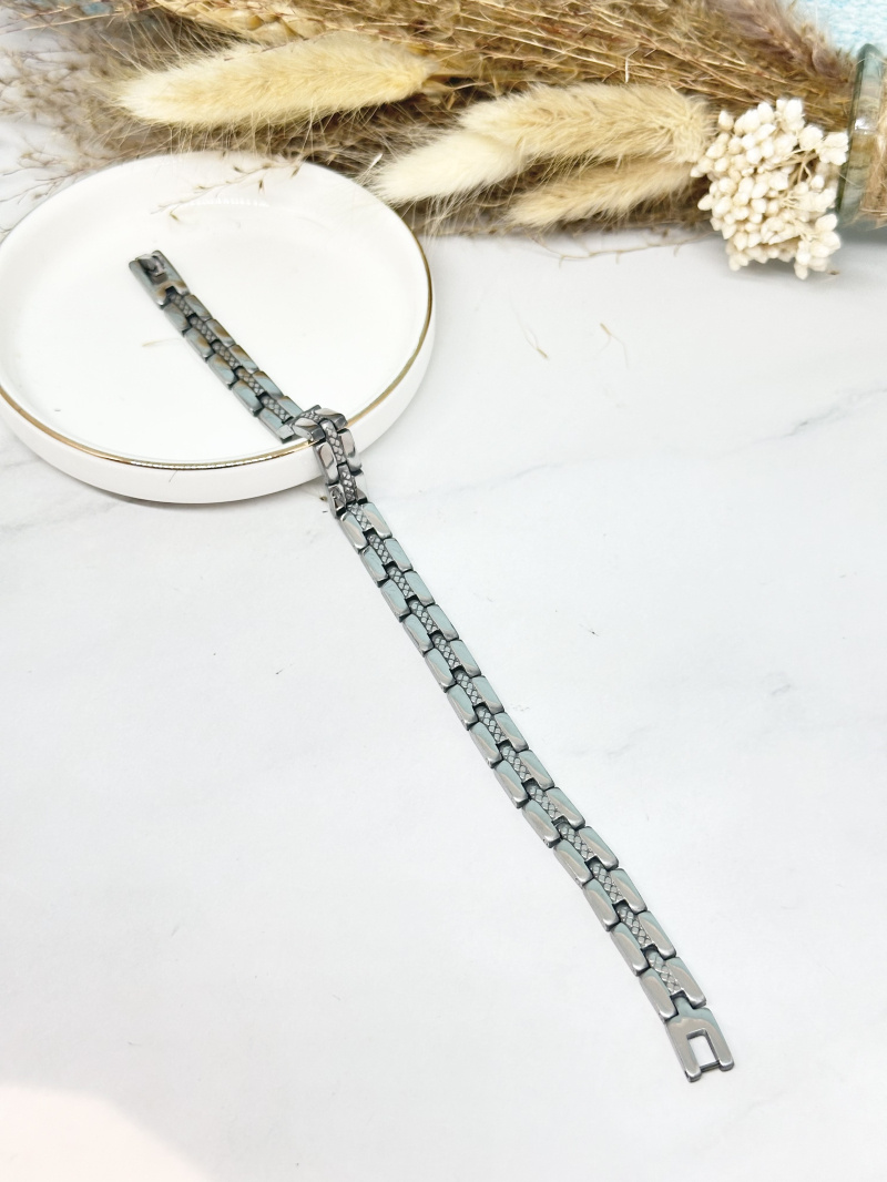 Grossiste Ceramik - Bracelet gourmette en acier inoxydable