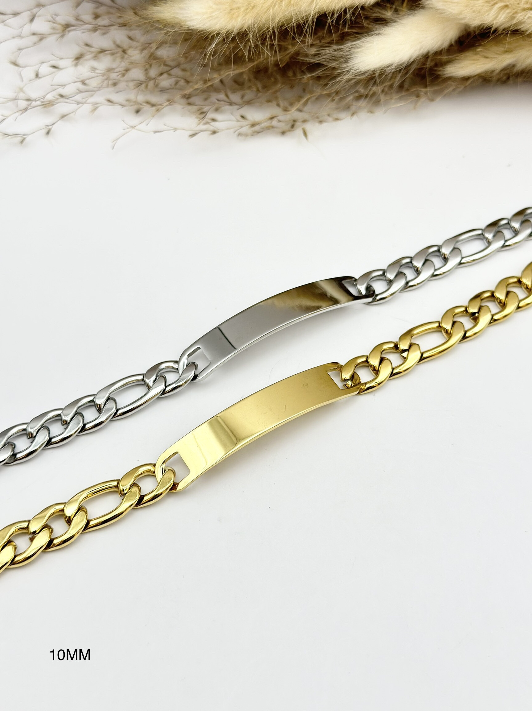 Wholesaler Ceramik - Stainless steel curb bracelet with personalized engraving plate