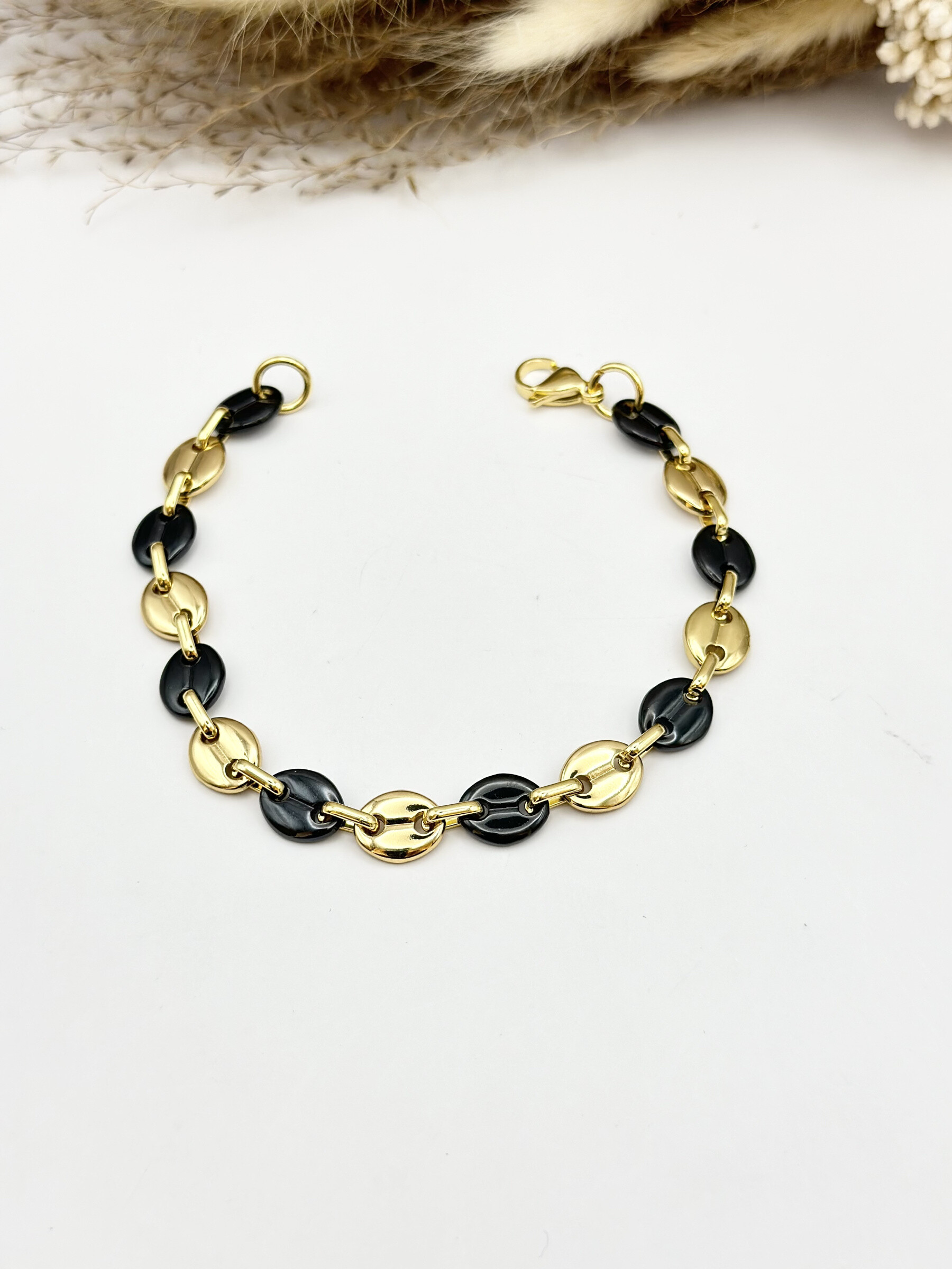 Grossista Ceramik - Collana di chicchi di caffè in acciaio inossidabile 4 colori e 4 dimensioni tra cui scegliere