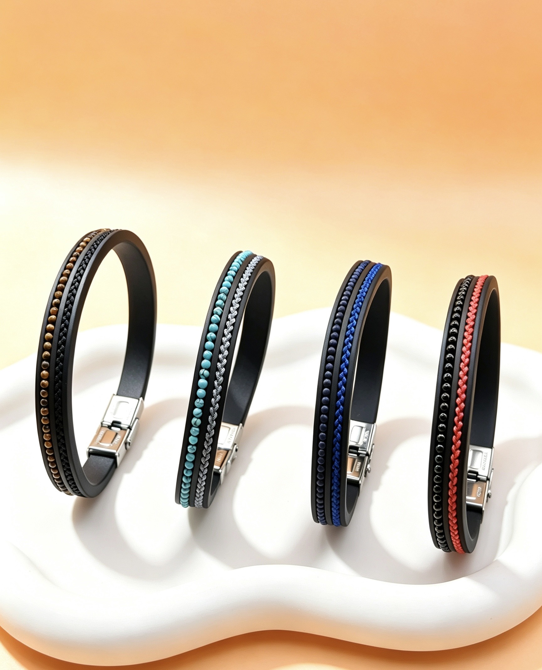 Grossista Ceramik - Bracciale da uomo in pelle intrecciata – Disponibile in vari colori